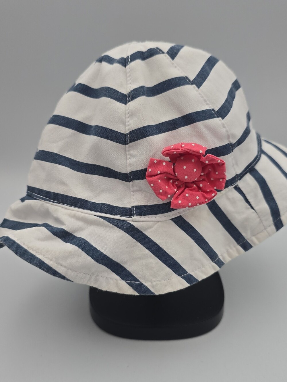 Millymook Girls Striped Sun Hat With Chin Strap Size 0-12M